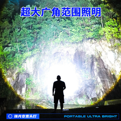 P5H【1713人好評】充電式頭燈強光超亮充電頭戴式戶外照明夜釣魚