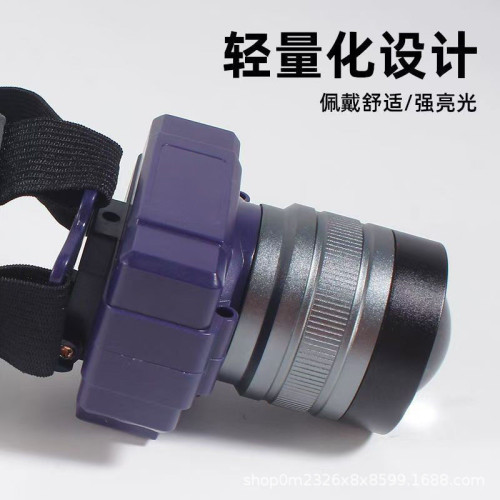 LED電筒戶外遠射雷射長續航釣魚燈露營超亮耀火頭燈大功率強光