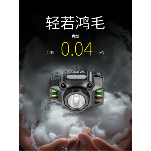 頭燈釣魚強光超亮充電頭戴式戶外夜感應輕便照明超長續航