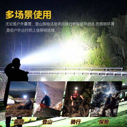 頭燈強光遠射可充電超亮頭戴式礦燈超長續航手電筒鏈