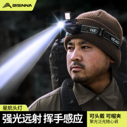頭燈新款強光超亮超長續航頭戴式釣魚專用戶外登山充電野外照明燈