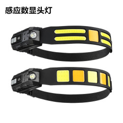 新款感應頭燈強光夜釣充電超亮戶外頭戴式照明燈LED泛光遠射頭燈