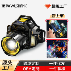 超亮強光夜釣燈感應礦燈USB充電應急智能頭戴式戶外照明頭燈