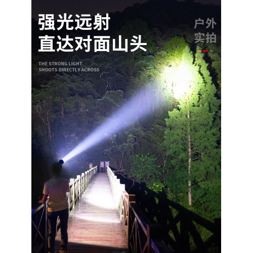 超亮頭燈可充電頭戴式礦燈夜釣魚燈強光照明燈鋰電續航手電筒可攜式