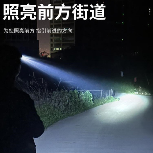 夜釣魚頭燈強光充電超亮頭戴式超長續航手電筒礦燈輕小號