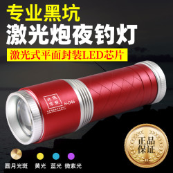 北京頂點雷射砲釣魚燈強光超亮夜釣燈黃藍紫光大功率黑坑野釣D46
