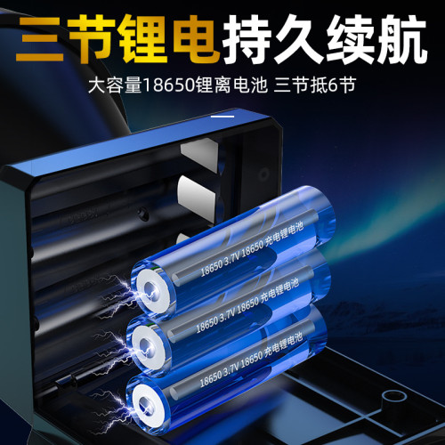 嶢山虎感應式LED高亮度大範圍長續航礦燈鋰電防過充耐用強光頭燈