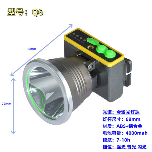 輕巧超音波LED戶外強光頭燈防水頭燈 家用應急充電式聚光頭燈