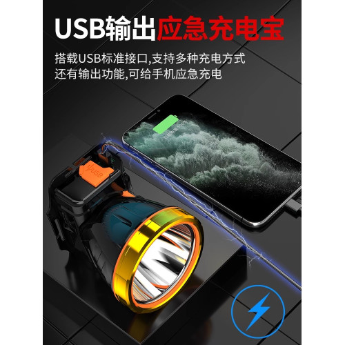 頭燈釣魚專用強光感應燈戶外超亮充電頭戴式超長續航夜釣手電筒