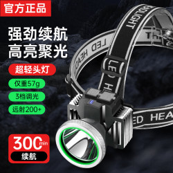 超亮頭燈強光USB充電頭戴式手電筒釣魚專用超長續航礦燈巡邏