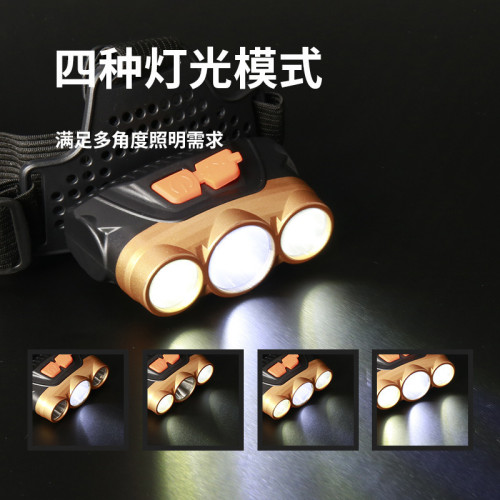 新款戶外防水充電趕海釣魚強光爆亮led頭燈露營徒步