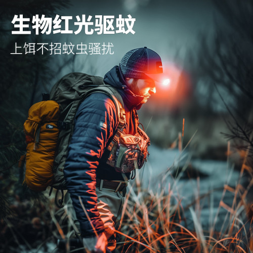 戶外頭燈釣魚頭燈感應帽夾燈強光超亮充電可攜式頭戴長續航頭燈