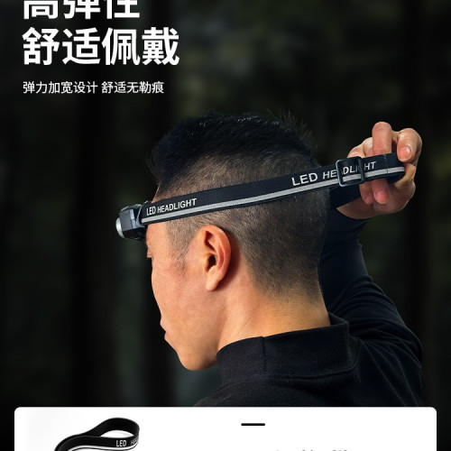 頭燈2025新款強光超亮頭戴式照明燈戶外登山感應超長續航釣魚