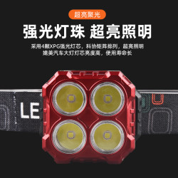 新款LED強光釣魚頭燈戶外騎行USB充電夜跑登山徒步長續航頭燈