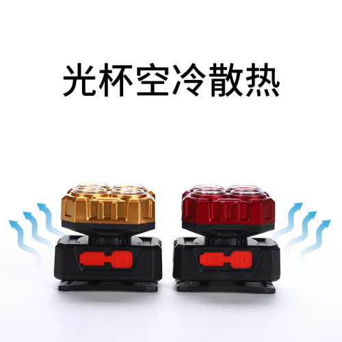 新款LED強光釣魚頭燈戶外騎行USB充電夜跑登山徒步長續航頭燈