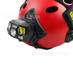 戰術頭盔救援頭燈直接墨魚乾led感應頭燈USB可充電頭戴燈戶外照明