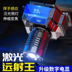 智能感應頭燈行動電源款頭戴式強光頭燈超長續航電顯釣魚燈