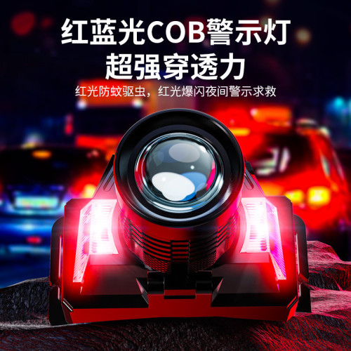 智能感應頭燈行動電源款頭戴式強光頭燈超長續航電顯釣魚燈