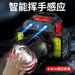 變焦頭燈強光超亮充電防水遠射頭戴米頭戴式手電筒戶外夜釣魚礦燈