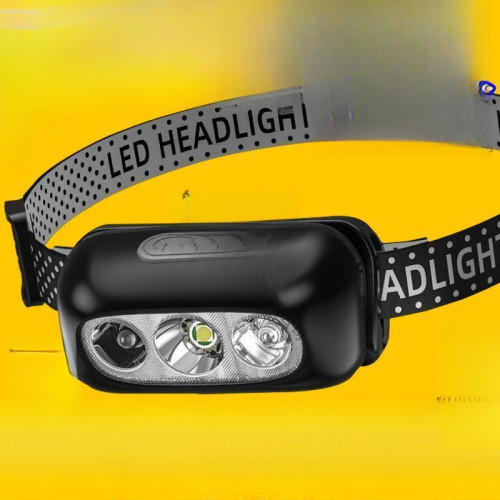 頭燈超亮可充電頭戴式強光感應特亮手電筒小型可攜式夜釣魚燈