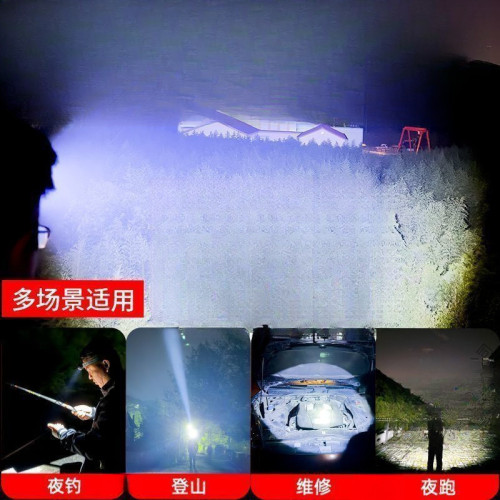 頭燈超亮可充電頭戴式強光感應特亮手電筒小型可攜式夜釣魚燈