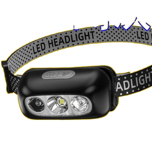 頭燈超亮可充電頭戴式強光感應特亮手電筒小型可攜式夜釣魚燈