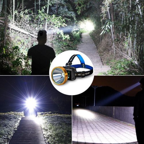頭燈強光可充電亮遠射手電筒頭戴式氙氣鋰電夜釣魚礦燈
