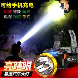 夜釣魚頭燈強光充電超亮頭戴式超長續航手電筒礦燈輕小號專用