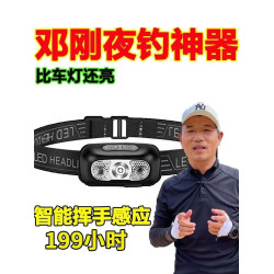 LED頭燈超亮可充電頭戴式強光感應特亮手電筒小型可攜式夜釣魚燈