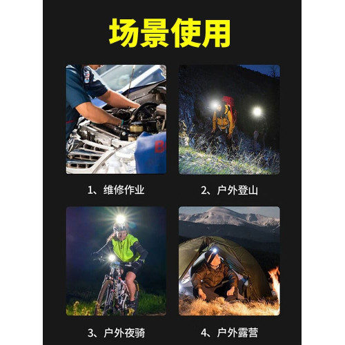 LED頭燈超亮可充電頭戴式強光感應特亮手電筒小型可攜式夜釣魚燈