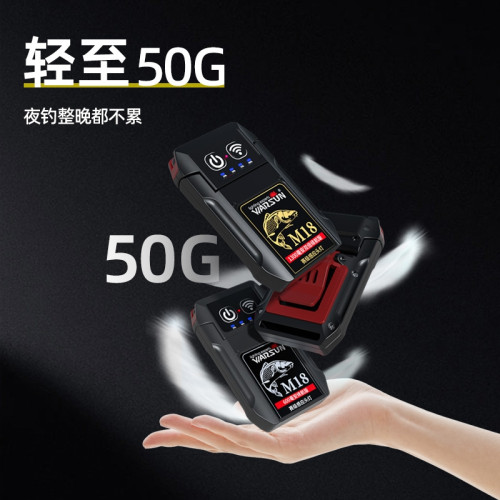 沃爾森夜釣頭燈超長續航釣魚用感應帽夾燈強光超亮充電頭戴夾帽