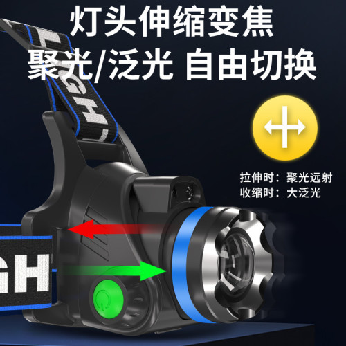 頭燈強光充電超亮超長續航釣魚頭戴式照明感應夜釣手電筒戶外