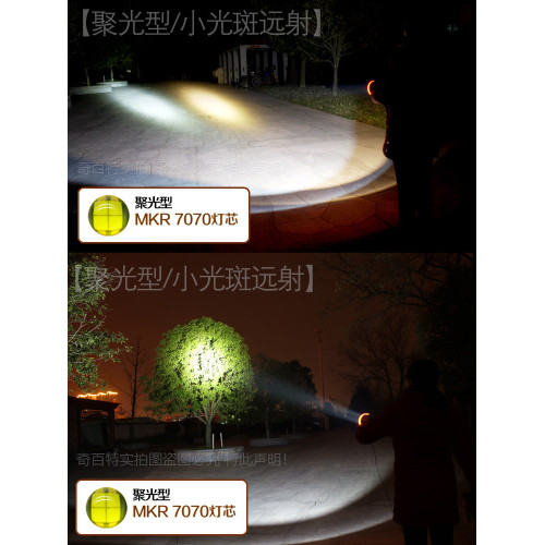 12V頭燈led強光大光圈夾電瓶外接燈散光大光斑直流聚光遠射燈頭