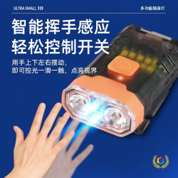 ➢戶外LED感應頭燈夾帽燈長續航充電頭戴式夜釣燈多功能可攜式迷
