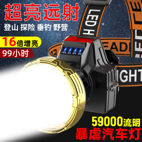 LED頭燈強光遠射可充電防水超亮頭戴式夜釣燈礦燈戶外家用手電筒