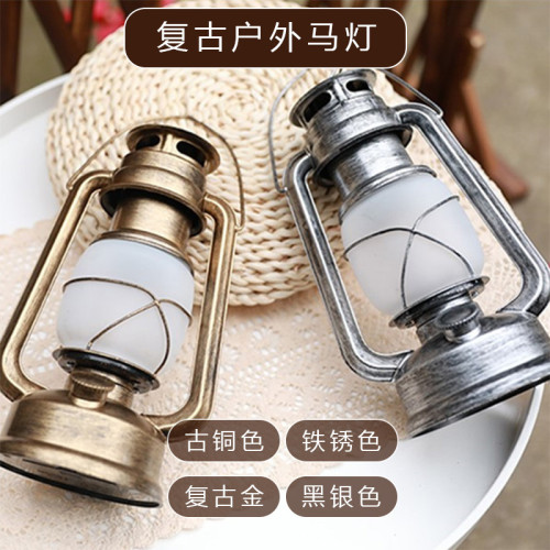 LED復古火焰馬燈營地燈野營帳篷燈裝飾照明小夜燈多功能可調光