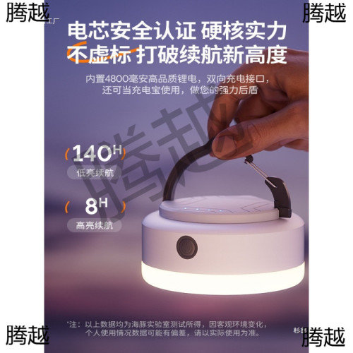 溫唯可攜式露營充電帳篷燈戶外照明燈泡超長續航掛燈應急超亮野