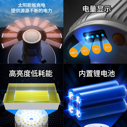 LED充電燈泡停電應急照明燈家用式超亮戶外露營燈夜市擺攤地攤燈