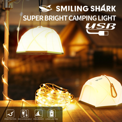 Double light leather cord light with outdoor camping light