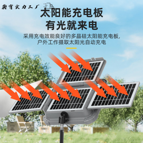 新款折疊太陽能照明燈投光燈家用超亮太陽能夜市燈擺地攤燈露營燈
