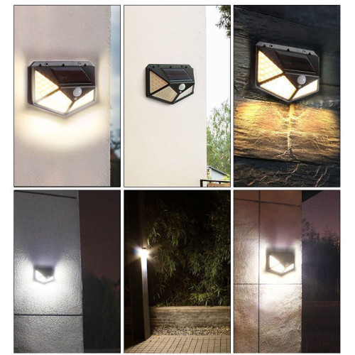 LED太陽能充電燈庭院家用戶外壁燈防水超長續航自動亮感應照明燈