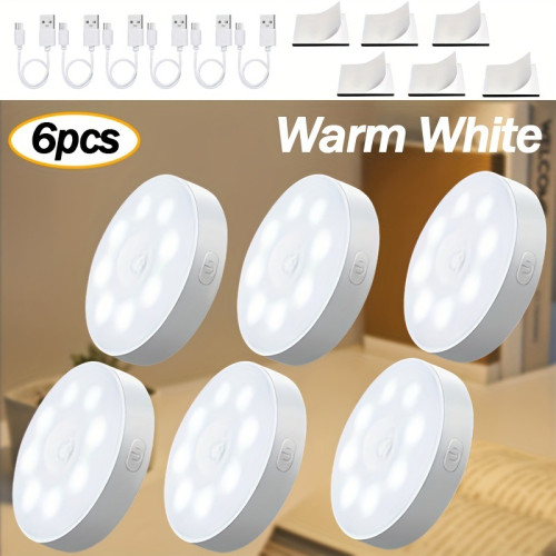 6pcs/Box usb Charging Indoor Lighting Intelligent Induction