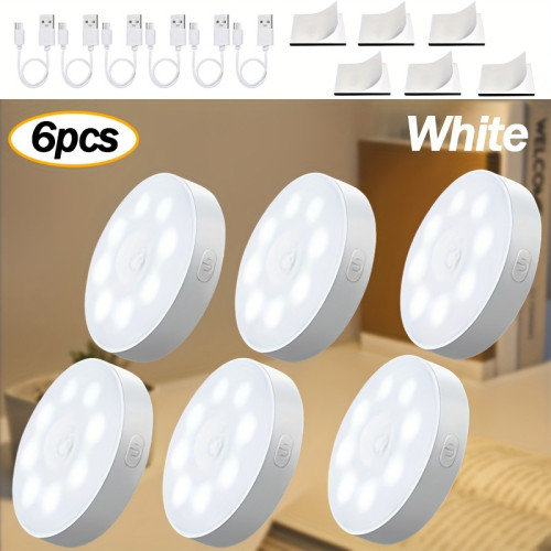 6pcs/Box usb Charging Indoor Lighting Intelligent Induction