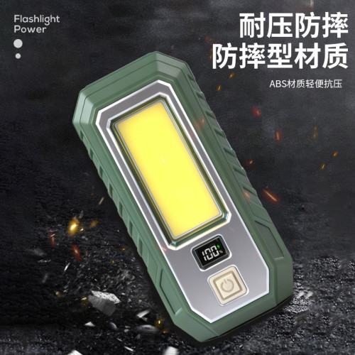 新款戶外照明可充電磁吸修車超亮led工作燈汽修燈手電筒數字電顯