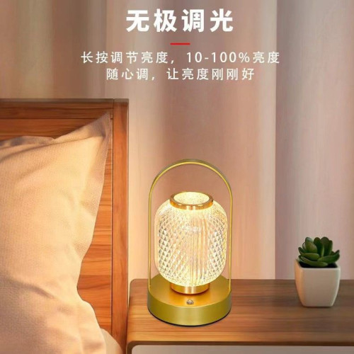 露營燈超長續航復古台燈床頭台燈戶外露營燈手提燈充電式地攤燈