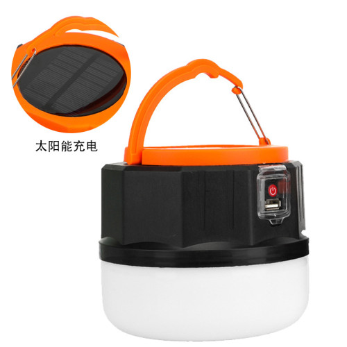 戶外LED太陽能燈新款手提燈USB充電野營燈應急球泡燈露營燈