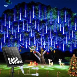 16 Tube Solar Meteor Shower Rain Lights, 400 LED Multicolor
