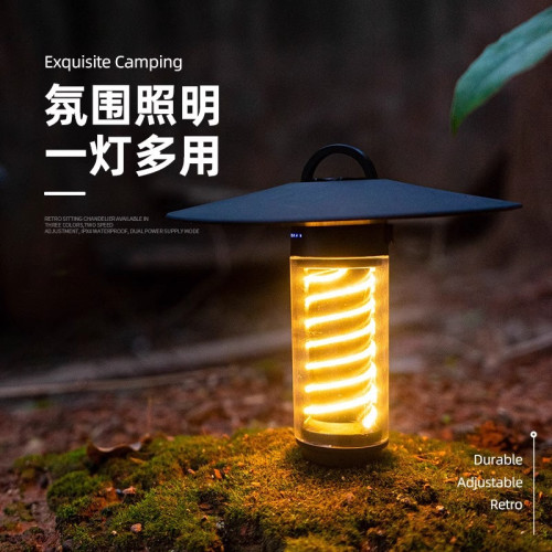 露營燈戶外可攜式支架小夜燈帳篷天幕照明燈塔氛圍燈應急手電營地燈