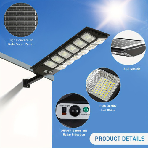 2026新款6500K超亮太陽能路燈504LED燈帶