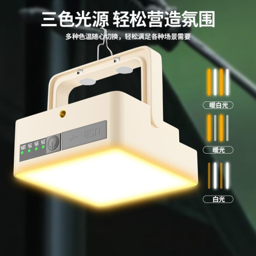 新款太陽能露營燈可充電超長續航帳篷燈應急燈野營燈充電式照明燈